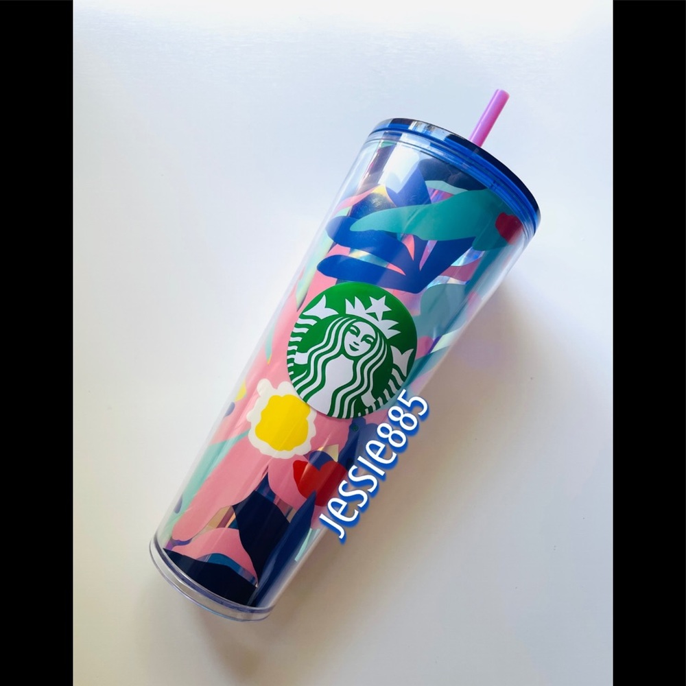 Starbucks floral print tumbler